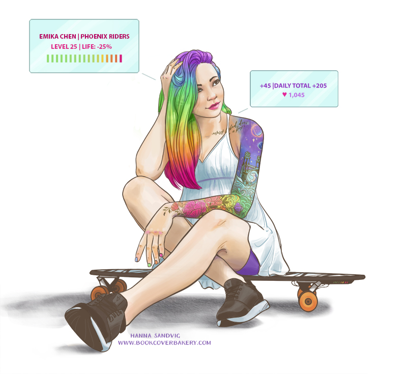 Emika Chen from Warcroos by Marie Lu (Art by Hanna Sandvig)